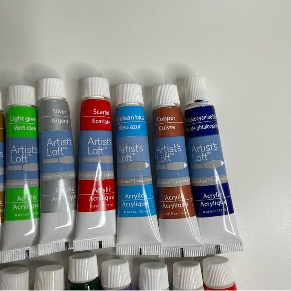 Michael’s Artist’s Loft Multi-Colored Fundamental Acrylic Paint Tube 24 PCS. Set - Picture 7 of 10